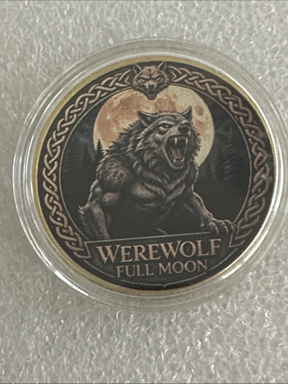 Werewolf Full Moon Collectible Coin - Black & Gold